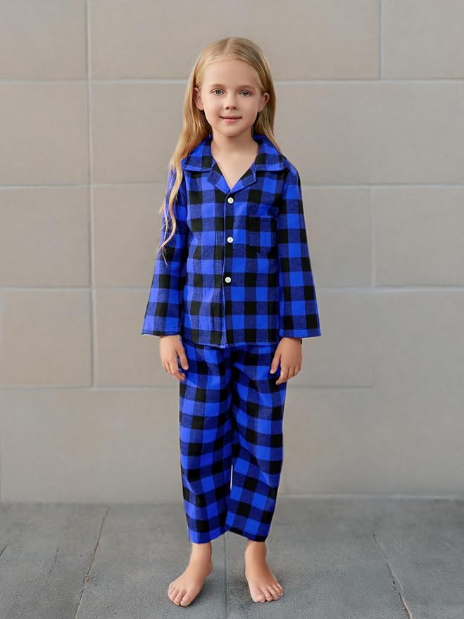 QZH.DUAO Matching Family Christmas Pajamas Set Long Sleeve Holiday Warm - Image 8