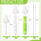 22 Pcs Sponge Bottle Nipple Brushes Set Including 12 Pcs Bottle Sponge Brush - Image 2