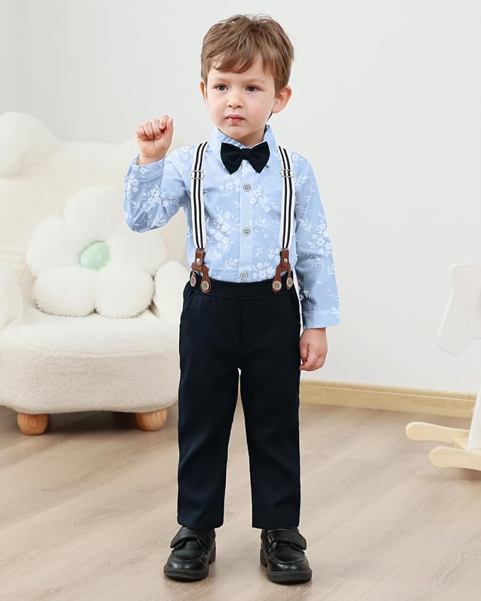 ARTMINE Toddler Boy Clothes Suit Gentleman Wedding Outfits, Formal Dress - Image 3