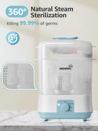 GROWNSY Adjustable 3 in 1 Large Bottle Sterilizer and Dryer, Electric Steam - Image 2