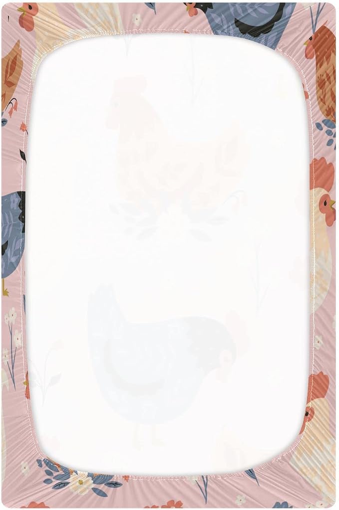 Cute Chickens Crib Sheets, Crib Sheets - Image 2