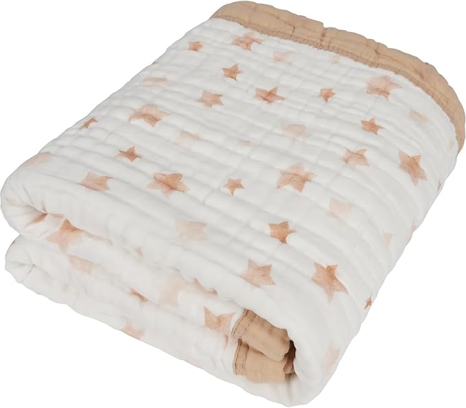 Organic Cotton Muslin Baby Blanket by Natchiketa