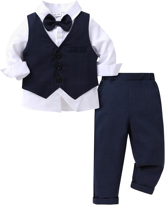 YOUNGER TREE Toddler Boy Clothes Suit Gentleman Wedding Outfits Baby Formal by YOUNGERTREE