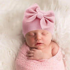 BQUBO Newborn Baby Hats Mittens Set Hospital Hat Beanie Infant Bow Hats Baby - Image 3