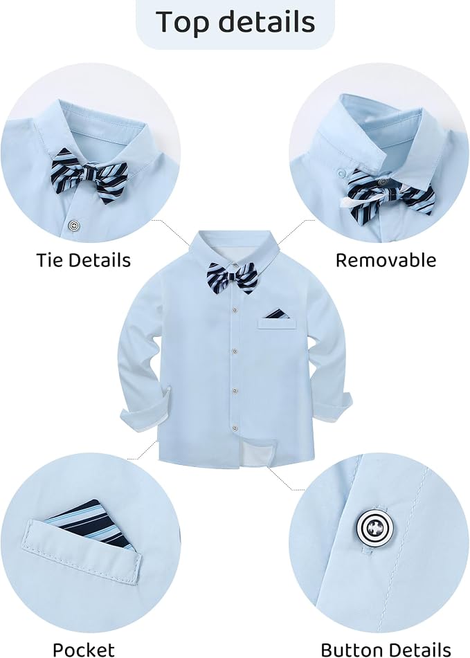 Toddler Boy Outfit Boy Dress Shirt - Image 2