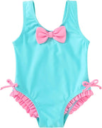 YOUNGER TREE Toddler Swimsuit Girl Cute Stripe One-Piece Ruffle Swimwear Baby by YOUNGERTREE
