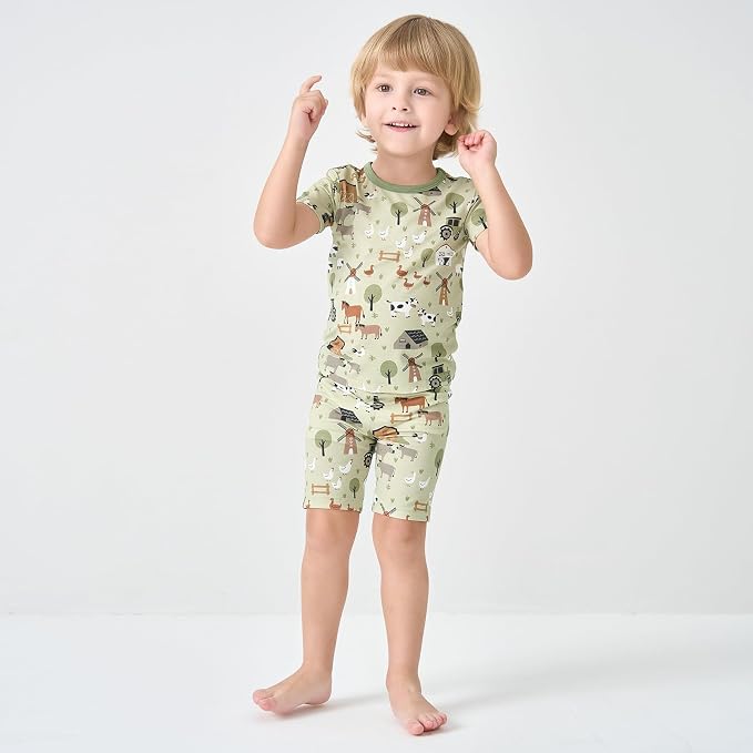 pureborn Baby Toddler Kids Viscose from Bamboo Pajamas Set Pjs 2pcs 18M-8Y - Image 2