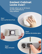 Child Proof Refrigerator Lock, 4 Sets Fridge Locks - Image 2
