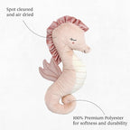 MON AMI Pink Seahorse Shaped Decor Pillow – 18x8”, Decorative Accent Throw - Image 5