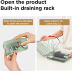YOTIME Travel Bottle Brush Set, Auto-Open Rack & Vertical Brushs Drying Slots - Image 2