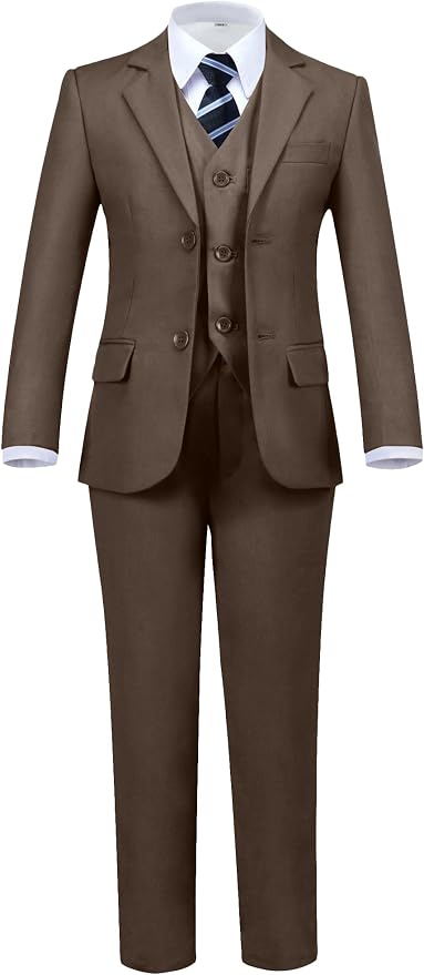 Boys' 5 Piece Formal Suit Set by Hipfun