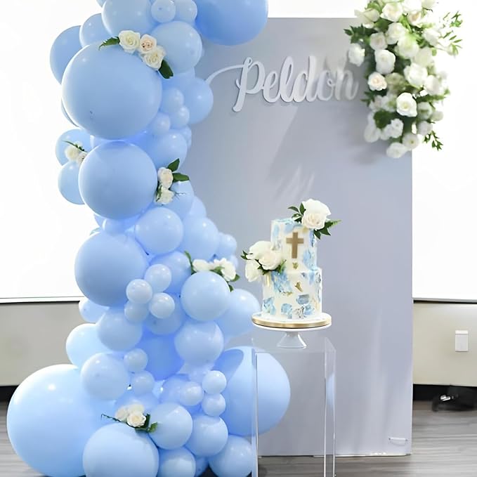 90pack Light Blue Balloons Different Size 18/12/10/5 Inch Baby Blue Balloon - Image 8