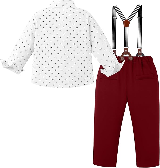 nilikastta Toddler Boy Outfit Boy Suit Boy Dress Shirt - Image 6