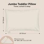 KeaBabies Toddler Pillow with Pillowcase, Jumbo 14X20 - Image 3