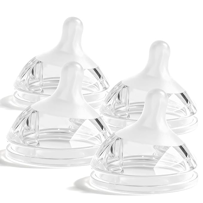 Silicone Bottle Nipples for Natural Baby Bottle, Slow Flow, Replacement Bottle by Aynmer