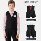 Boys Suits Formal Dress Vest and Pants Set - Image 3