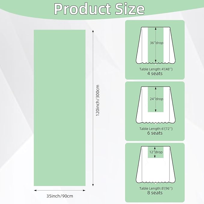 Sage Green Table Runner Cheesecloth 120 Inch 10 FT Rustic Boho Cheese Cloth - Image 7