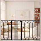 WAOWAO Extra Tall 40.55" Baby Gate 57.48-74.4" Wide Pressure Mounted Walk by WAOWAOBABYSAFETYPRODUCTS