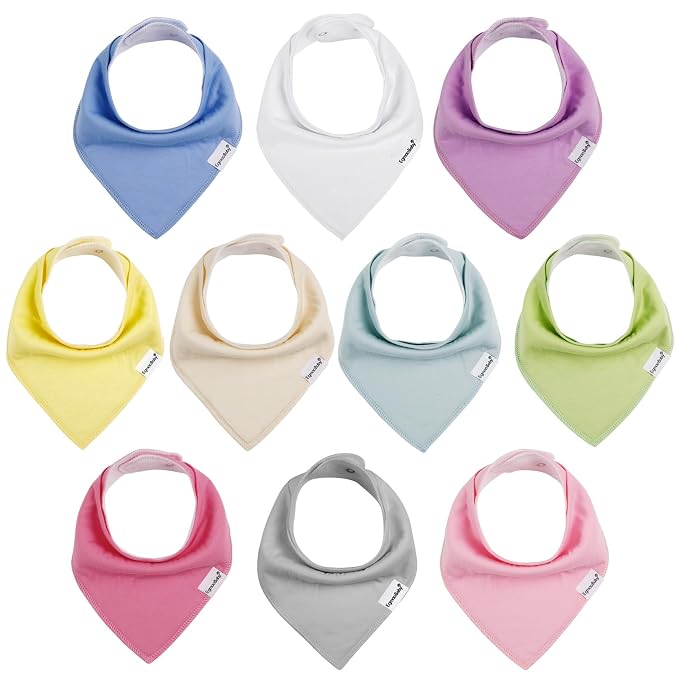 Baby Bandana Drool Bibs for Girls, Super Absorbent Triangle Baby Bibs for by EgmaoBaby