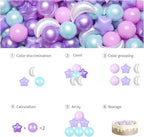 GOGOSO Ball Pit Balls Stars Moon Shapes Plastic Pitballs - Image 8