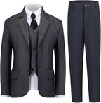 Boys Suit for Kids Teens Formal 5 Piece Tuxedo Suit Set by Lycody