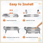 Collapsible Baby Bathtub for Newborn to Toddler, Portable Baby Bath Tub for - Image 5