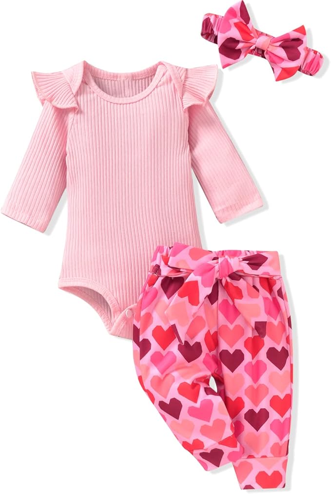 Aalizzwell Preemie Newborn Infant Baby Girls Clothes Ribbed Romper Bodysuit by Aalizzwell