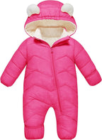 Funnycokid Baby Snowsuit Infant Winter Puffer Coat Newborn 3-24M Hooded by Funnycokid