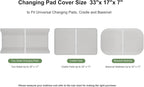 Muslin Changing Pad Cover for Baby Girls Boys-2 Pack 17"x 33" Cotton Soft - Image 7