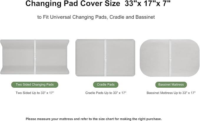Muslin Changing Pad Cover for Baby Girls Boys-2 Pack 17"x 33" Cotton Soft - Image 7