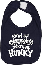 Wild Bobby Kind of Chunky Extra Hunky Humor Infant Premium Jersey Baby Bib by WildBobby