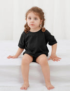 Jimonda Baby Bubble Romper Boy Girl Solid Color T-Shirt Outfits Short Sleeve - Image 4