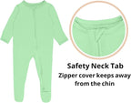 Baby Boy Footed Pajamas with Mittens, Rayon Made from Bamboo Sleepers, 2 Way - Image 2