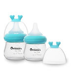Glass Baby Bottles with Natural Response Nipple Size SS by Beilastar-x
