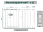 48-53 Inch Extra Wide Baby Gate, Walk Through Safety Gate - Image 2