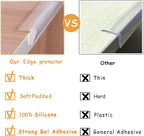 Edge Protector 100% Silicone, Baby Proofing Corners Clear Guards, Pre-Tape - Image 3