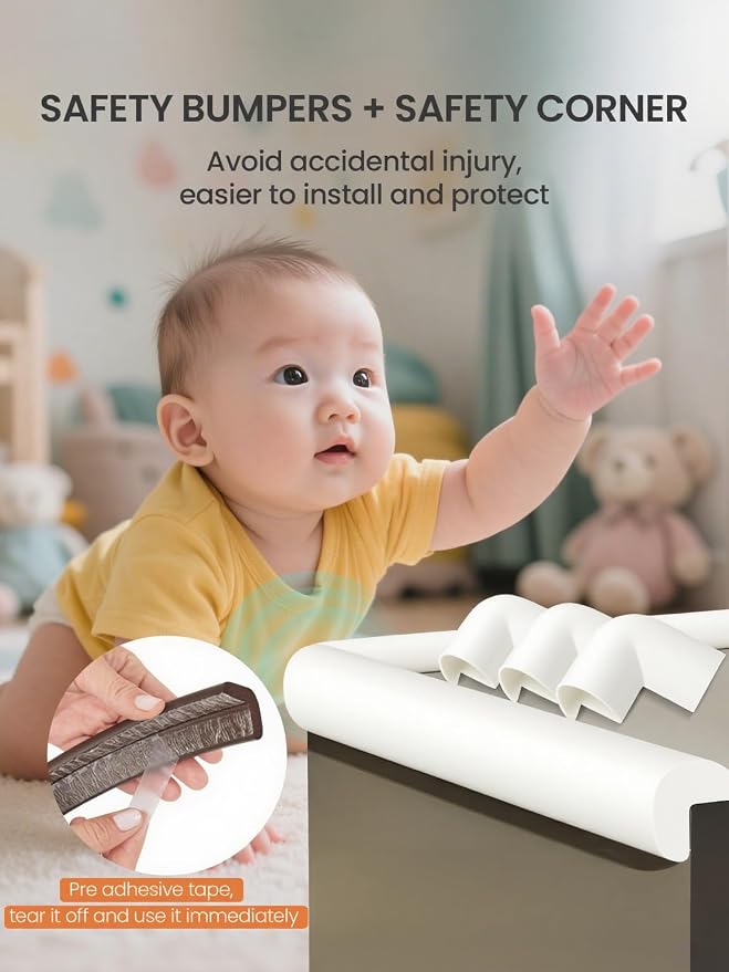 Baby Proof Edge Corner Protector, 6.56FT 0.47''Th L-Shape Furniture Corner & - Image 5