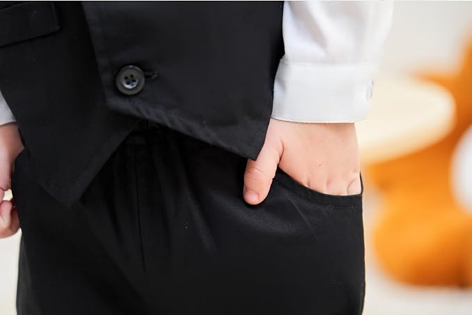 ARTMINE Toddler Boy Clothes Suit Gentleman Wedding Outfits, Formal Dress - Image 5