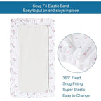 Pack and Play Sheets, Pack n Play Sheets | Mini Crib Sheets 2-Pack, Ultra Soft - Image 4