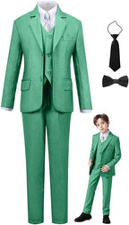 Boys Suit Set Slim Fit Kids Formal Suits Toddler Tuxedo Wedding Prom Classic - Image 7