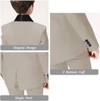 Boys Suit for Toddler Tuxedo Kids Formal Suits Set 5 Pieces Wedding Outfit - Image 6