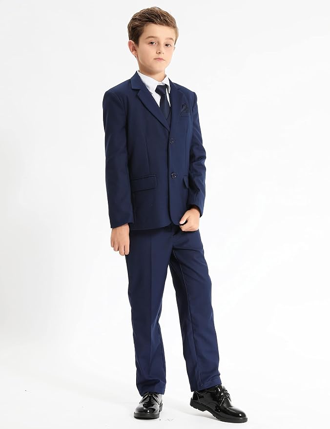 A&J DESIGN Boys 7-Piece Formal Suit Ring Bearer Outfit - Image 2