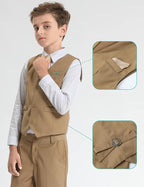 A&J DESIGN Boys 7-Piece Formal Suit Ring Bearer Outfit - Image 4