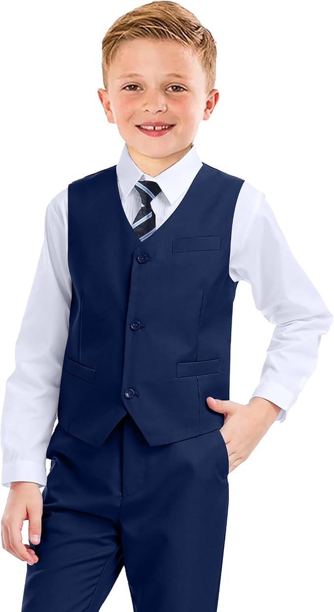 Boys’ Formal Suit 5 Piece Set, Toddler Tuxedos by KEYWANTS