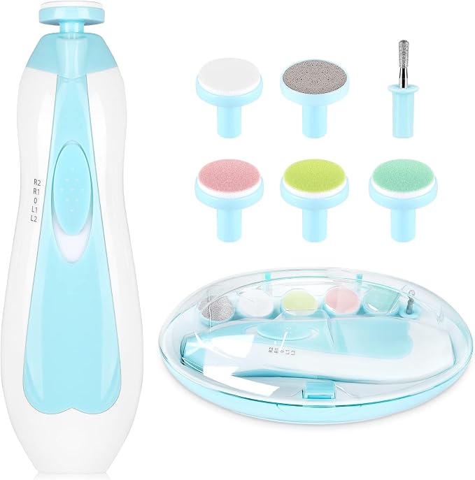 Baby Nail Trimmer Electric, Baby Nail Clippers, 6 in 1 Baby Nail File, Nail by Qunlionslife