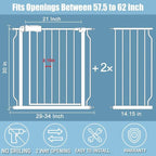 57.5-62 Inch Extra Wide Baby Gates - Image 2