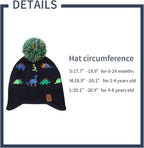 JANGANNSA Knitted Baby Hat Scarf Set Winter Warm Boys Girls Beanie Fleece - Image 6