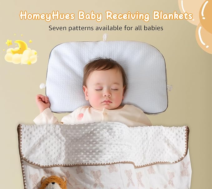 Baby Blanket Double Layer Cotton 40 x 40 Soft Receiving Blanket - Image 3