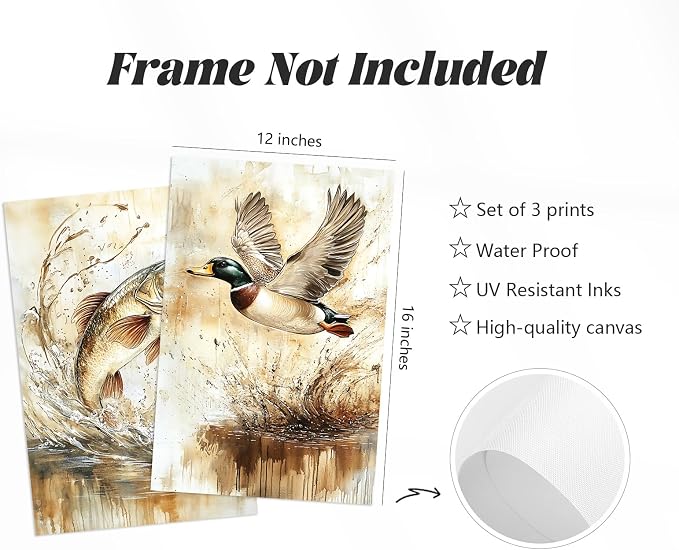 Vintage Animal Wall Art Baby Boy Room Canvas Wall Decor Farmhouse Animal - Image 2