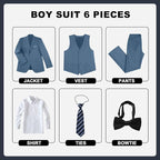 JPF Boy's Formal Suit Set Slim Fit Kids Tuxedo Suits - Image 2